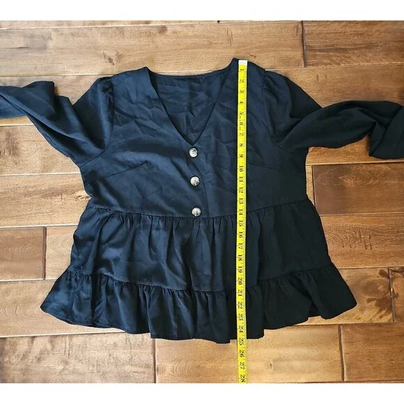 Shein babydoll peplum top size L - Picture 6 of 9